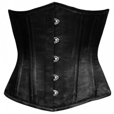Black Satin Underbust Corset