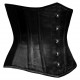 Black Satin Underbust Corset