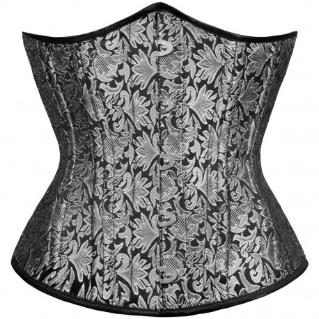 Silver Flourish Underbust Corset